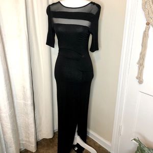 Montaeu Sheer Paneling Maxi Dress